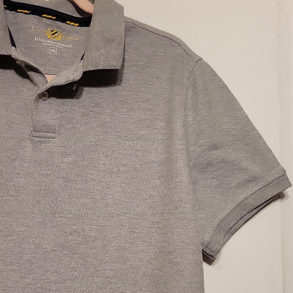Men's Club Room Short Sleeve Gray Polo Shirt Size M - Picture 3 of 13